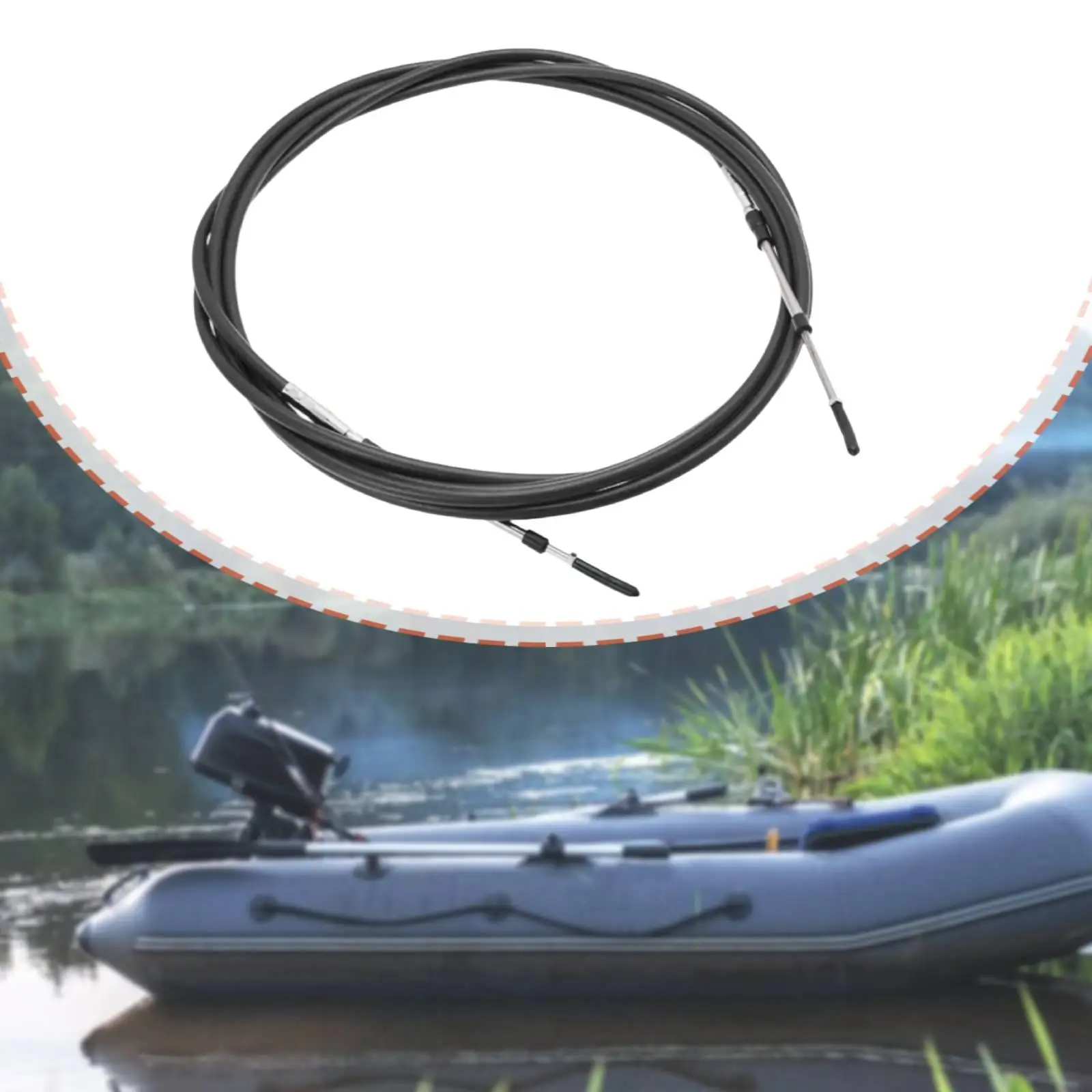 Throttle Shift Cable for Marine Boat Equipment Stainless Steel Replacement for Sailboats and Outboard Motors