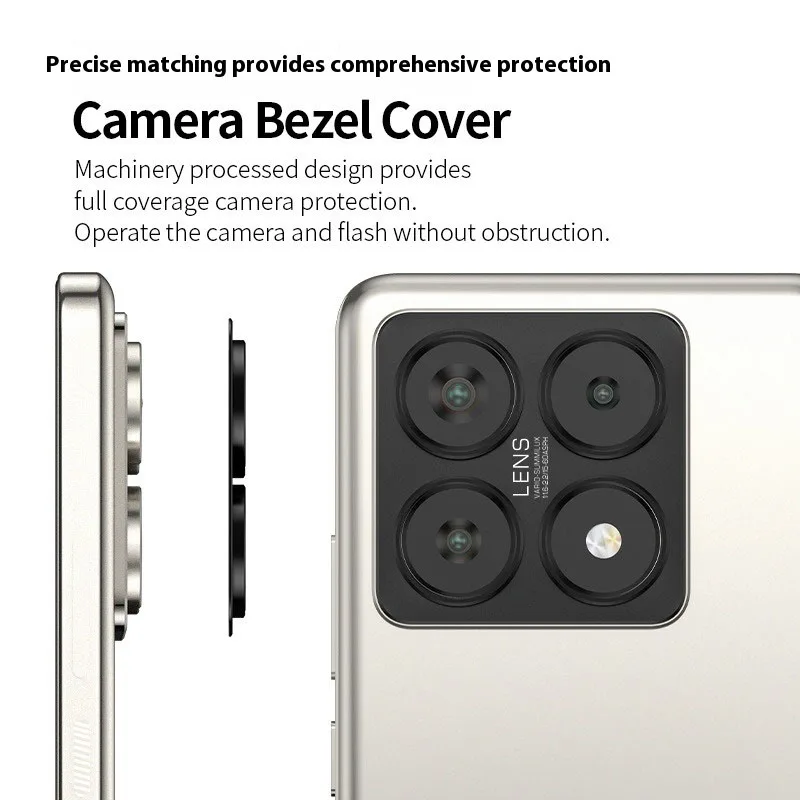 Aluminum Metal Rear Camera Lens Protector for Xiaomi 14T Pro Lens Cover Screen Protector Lens Ring Film for Xiaomi 14T Mi14TPro