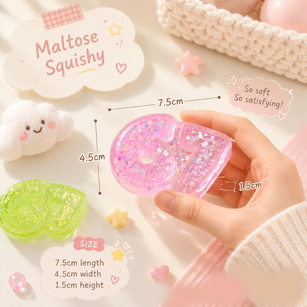 1pc Fun Number 67 Soft Pinch Relieve Daily Stress and Tension Decompression Slow Rebound Fidget Office Decoration Kids Gift Toy.
