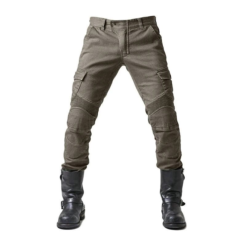 High quality stylish beach anti-drop pants Cycling pants denim straight leg with multiple pockets  men jeans for jeans uomo 