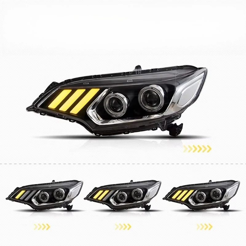 Sequential LED Projector Headlamp for Honda Fit Jazz GK5 2014+, Built-in CAN-Bus Anti-error Chip, IP67 Waterproof
