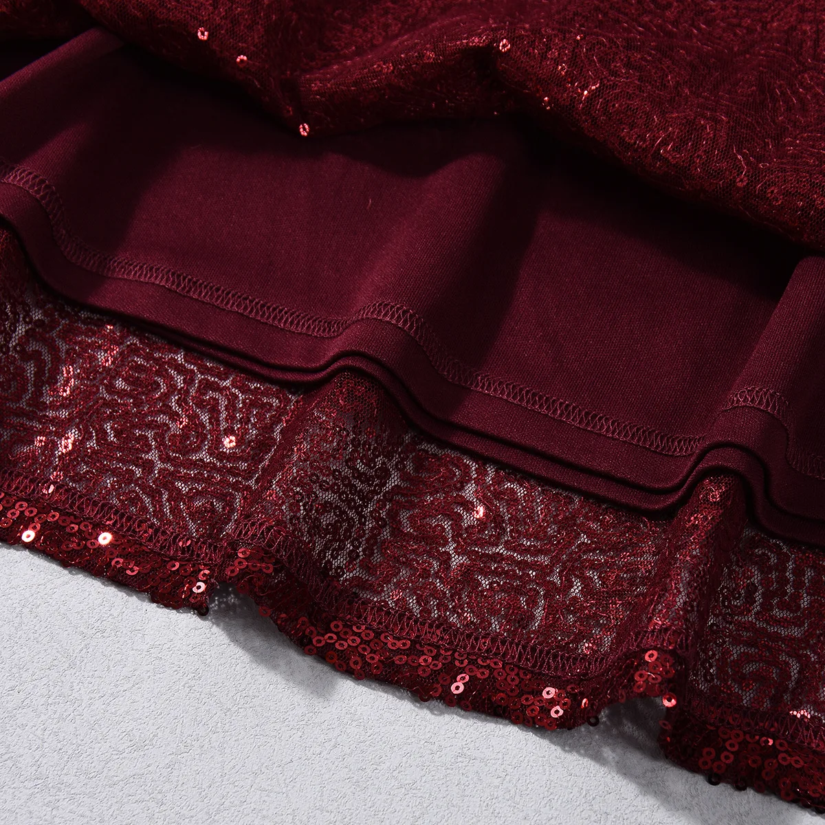 2026 Winter Neue Perle Spleißen Doppel-schicht Hülse Langen Rock frauen Pailletten Fischschwanz Rock