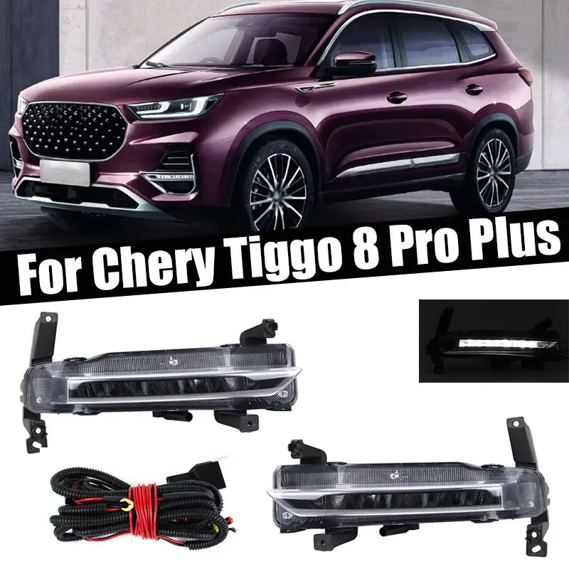 

For Chery Tiggo 8 Pro Plus Front Bumper LED Fog Light Daytime Running Light Signal Lamp Auto Exterior Accessories