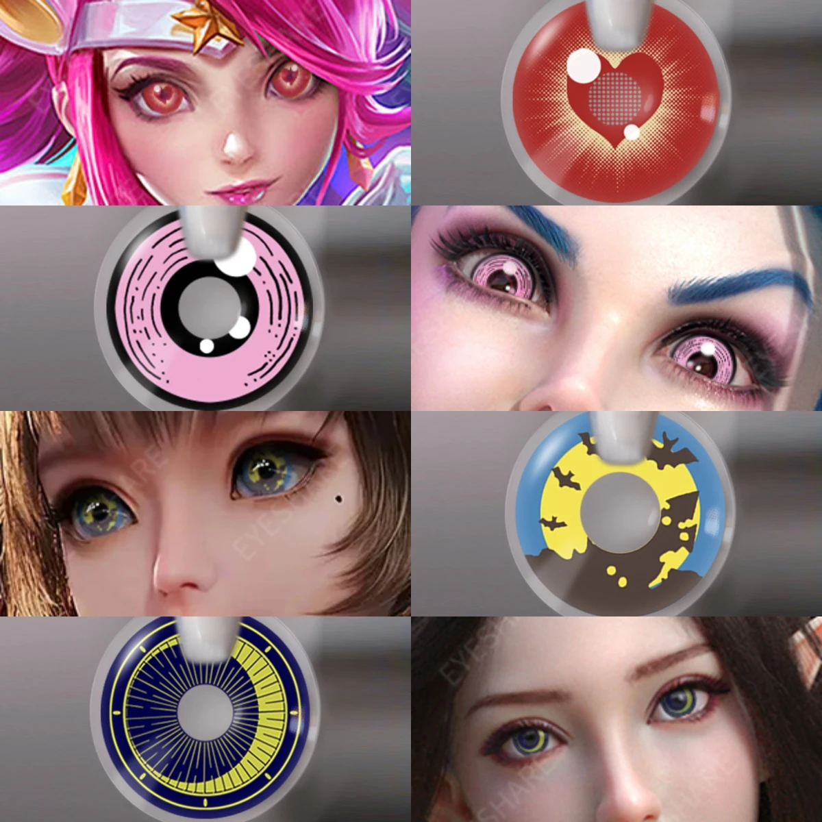 EYESHARE Halloween Farbige Kontaktlinsen 2 Stück Cosplay Rot Kontakt Anime Zubehör Kürbis Schönheit Make-up Jahres Bunte Linse