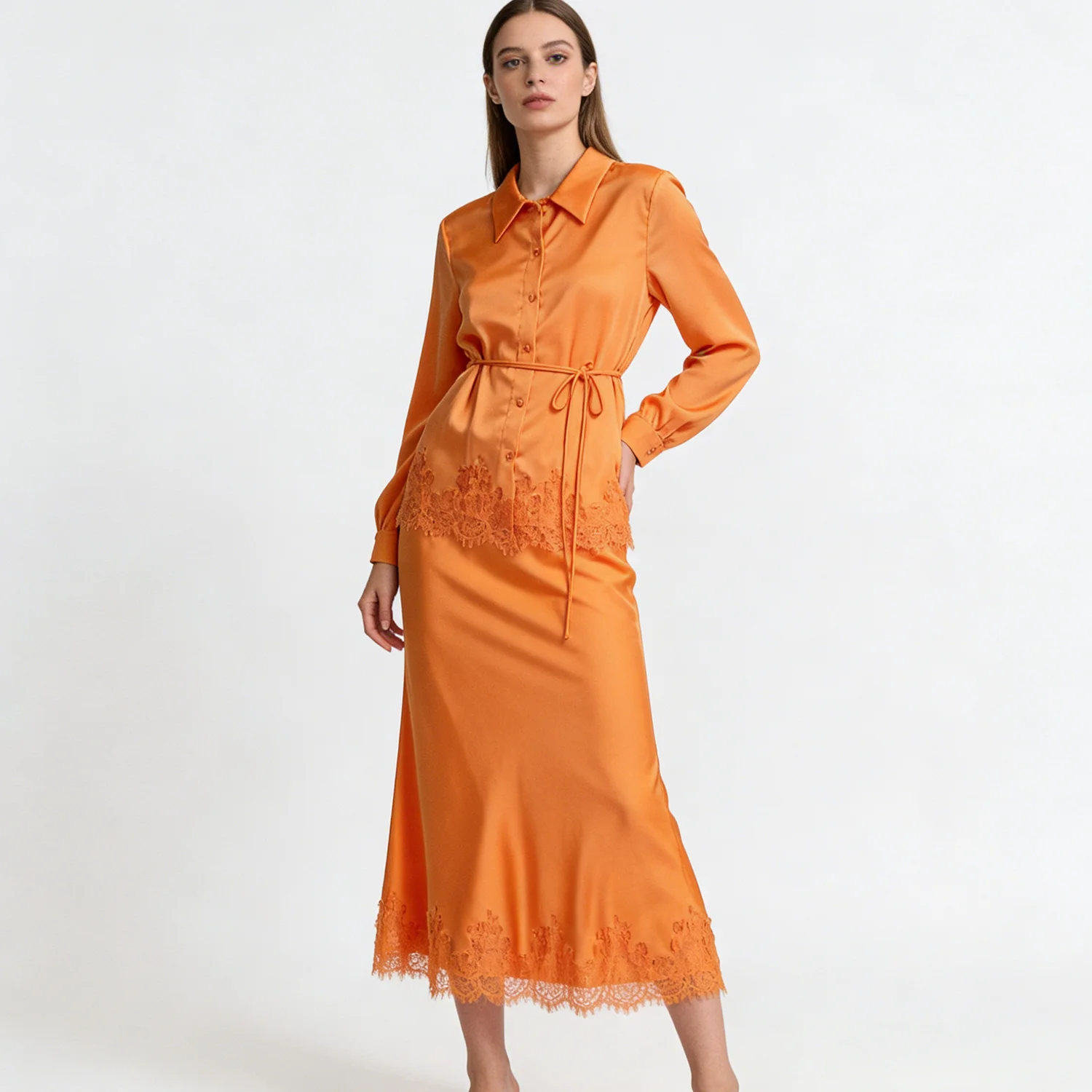 Women Formal Wear Shirts - 리모 2026 뉴 우먼 엘레강스 새틴