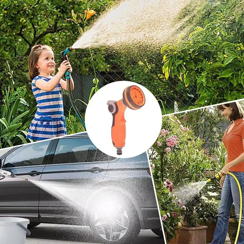 

Y50A-Spraynozzles For Garden Hose High Pressure Hose Nozzle 8 Adjustable Spraypatterns Leak Proof Gardening Tools