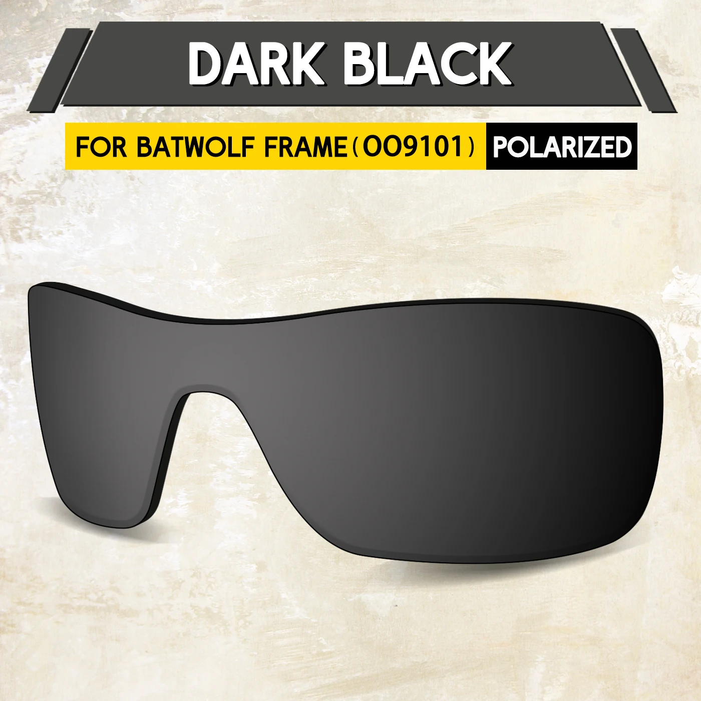 2 Pieces 100% UV Protection Replacement Lenses for Oakley Batwolf OO9101 Sunglasses Frame-Impact-Resistant and Anti-scratch