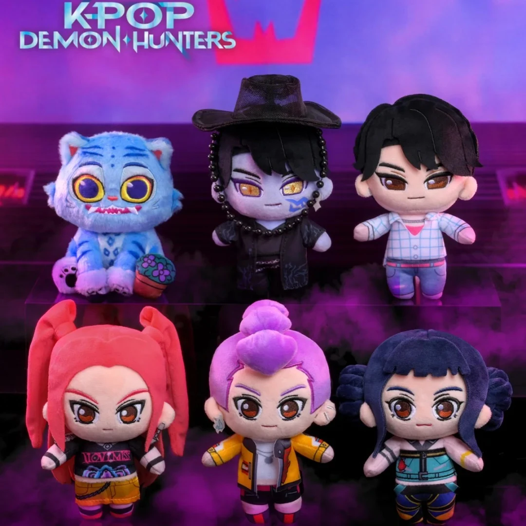 Image of Neue COSBI K-Pop Demon Hunters Blind Box HUNTR/X Plüsch-Schlüsselanhänger Anhänger Puppe Actionfiguren Saja Niedliches Modell Mystery Box Spielzeug Geschenk