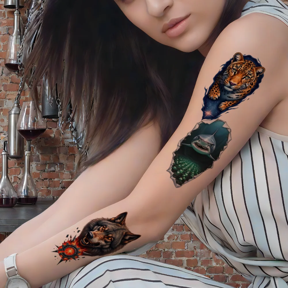 27pcs 3d Tattoo Stickers Waterproof Animal Art Stickers Realistic For Men Women Parties Festivals Body Art Arm Fake Tatoo