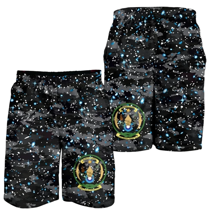 Summer Rwanda Flag Map Graphic Short Pants For Men Clothes Hawaiian Boy Beach Shorts Fashion National Emblem Kid Trunks Trousers