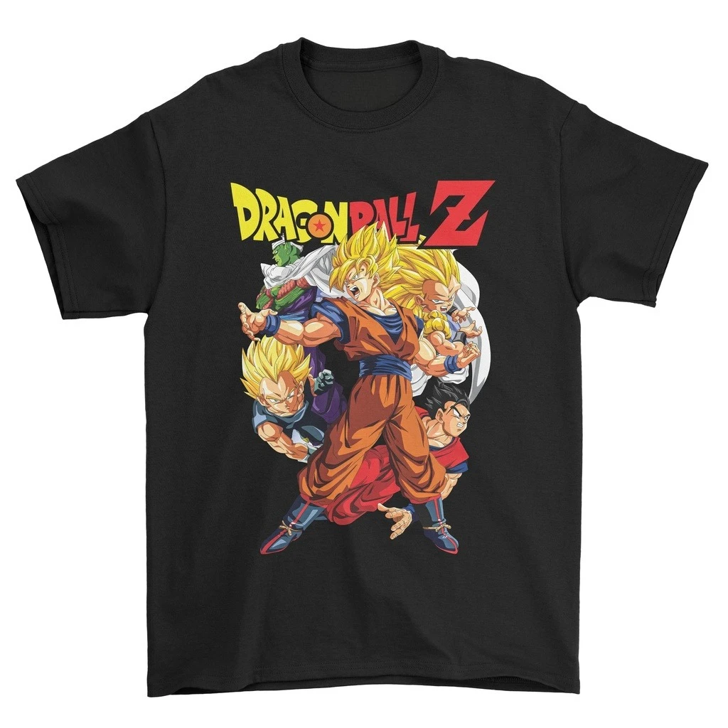 2026 New Japanese Animation Dragon Ball Z Printed T-Shirt Men's and Women's Fashion Breathable T-Shirt Men's Tops