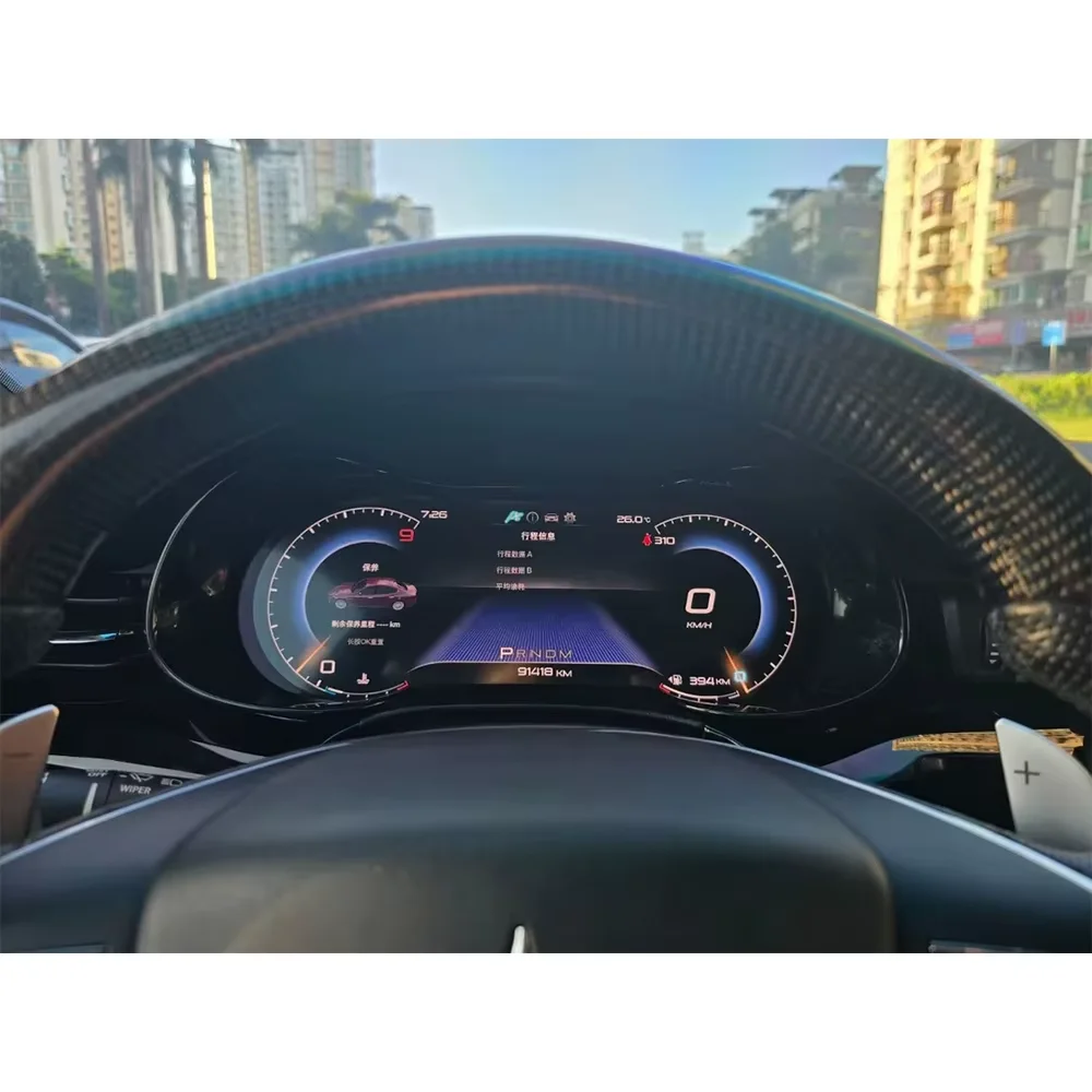 YL 12.3 نظام لينكس LCD لوحة قيادة السيارة عداد السرعة الرقمي لمازيراتي كواتروبورتي 2013-2023 لوحة قمرة القيادة الافتراضية #5