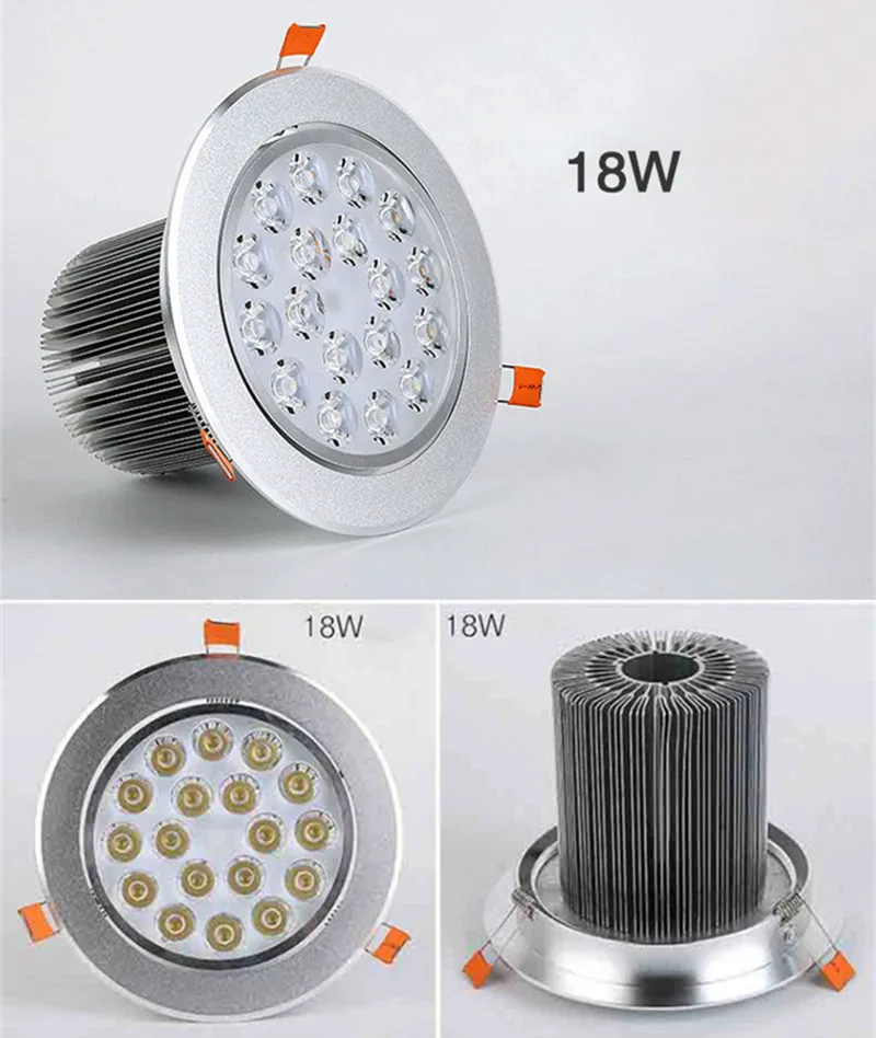 Dimmable LED downlight spot light 3W5W7W9W12W15W18W COB Ceiling light AC85-265 Living room interior lighting bulb