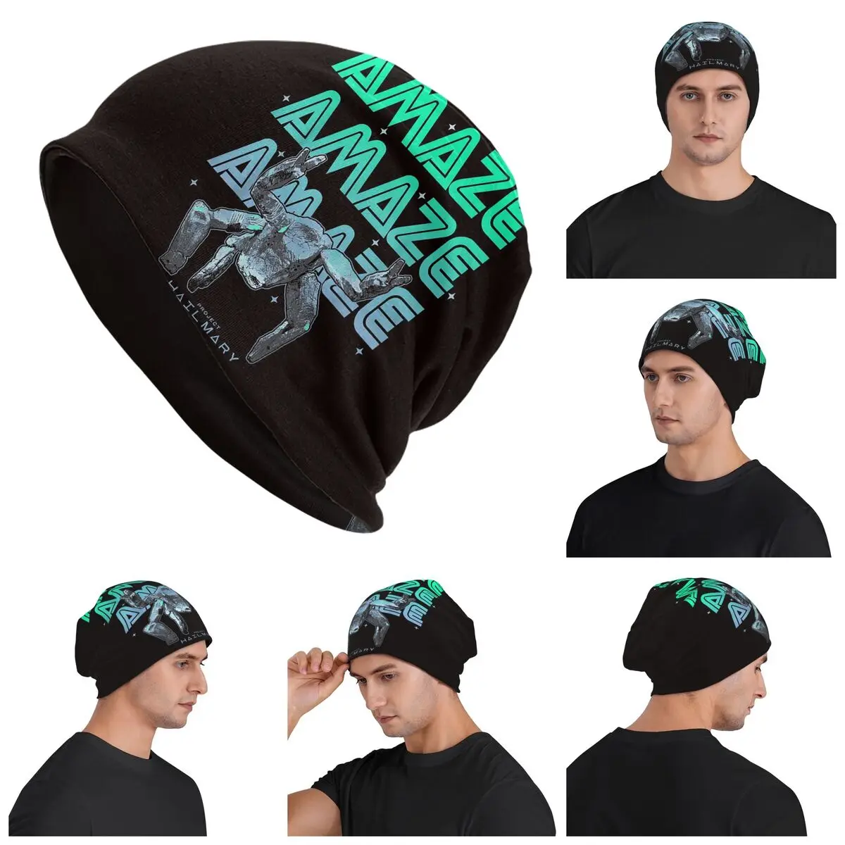 Movie Project Hail Mary Skullies Beanies Hats Warm Autumn Winter Outdoor Cap Knitted Bonnet Caps for Unisex Adult