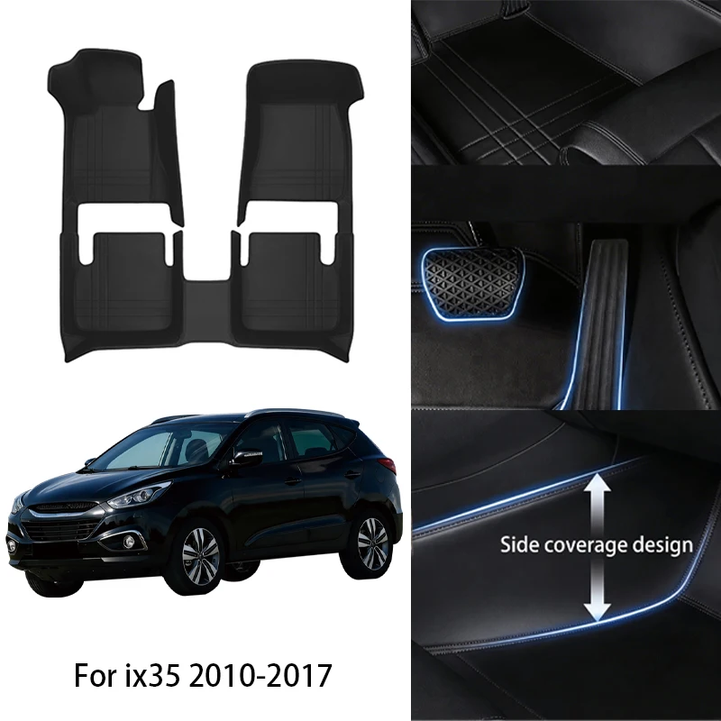 

Custom Fit PU Leather Car Floor Mat For Hyundai For ix35 2010 2012 2014 2018 2022 2023 Luxury Full Set Auto Interior Accessories