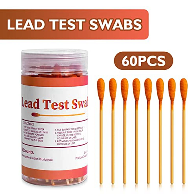 Lead Paint Test Swabs Kit 60 Pcs Lead Test Kit Swabs Home Lead Test Kit Lead Check Swabs Lead Testing Strips PET