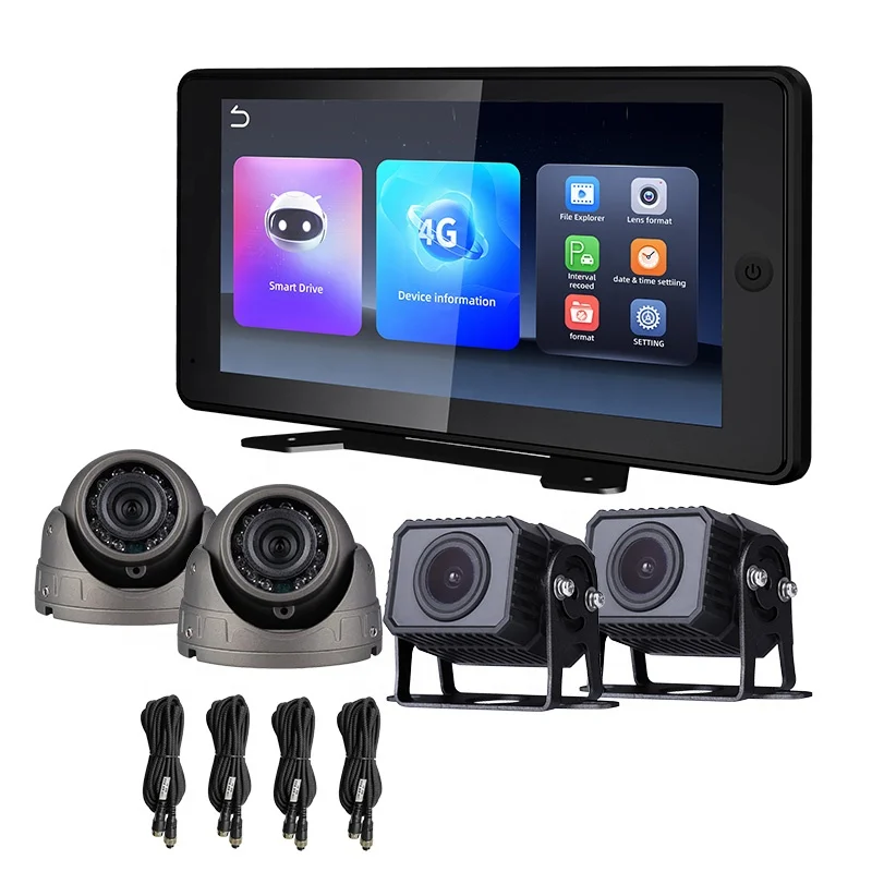【Hot Selling】Portable Dual Lens Truck  System 4K 10.36inch IPS   1080P AHD DashCam for Front Rear 10.1inch Split Car