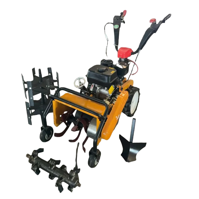 Small Farmland Handheld Rotary Agricultural Equipment Garden Orchard Weeding Cultivator For Loosening Soil Creating Trenches