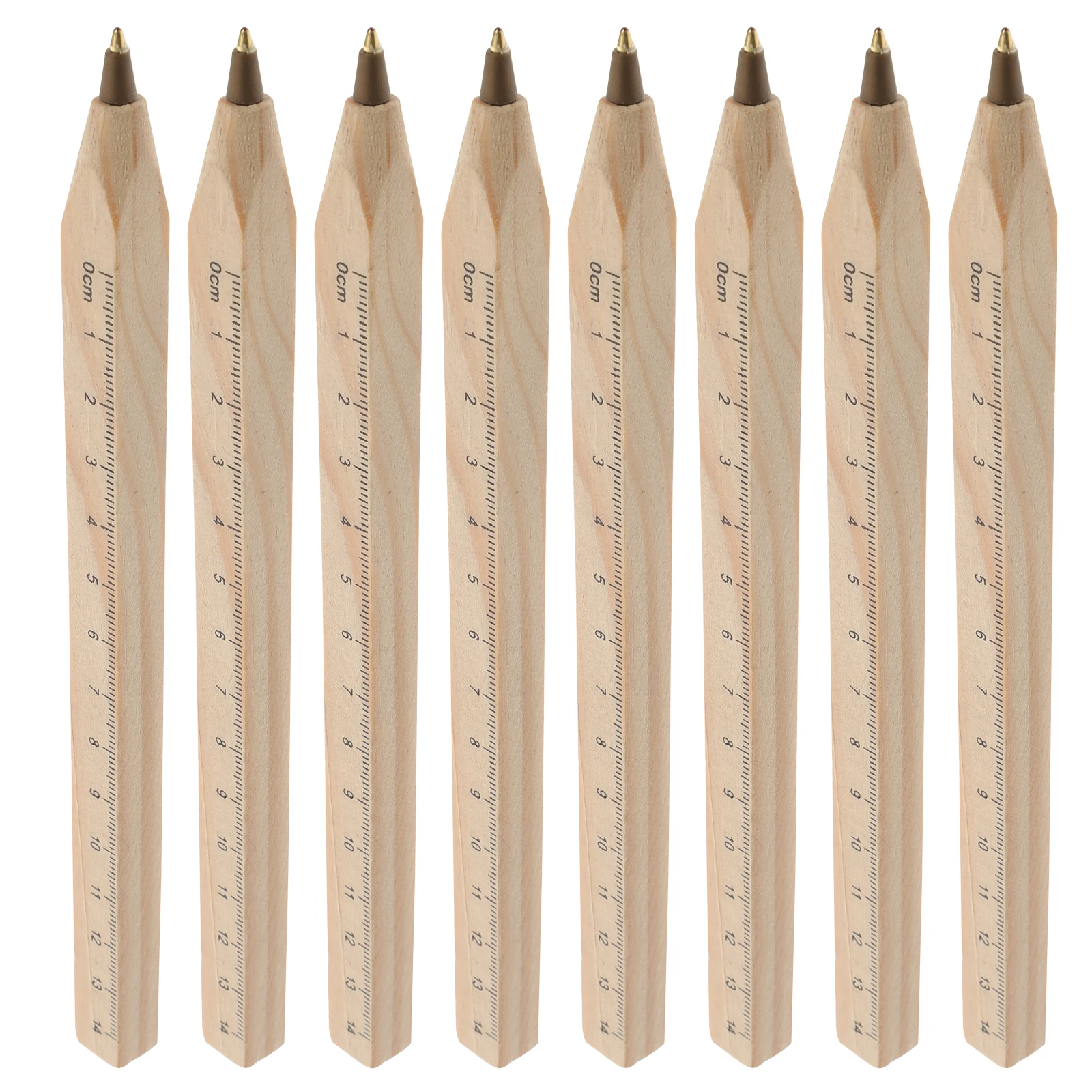 

12 Pcs Ballpoint Pens Solid Wooden Ballpoint Pen Wood Natural Student Degradable Carpenter Industrial Signature