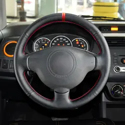 For Peugeot 207 Expert 2008-2014 Partner 2009-2018 For Citroen Berlingo Jumpy 2009-2016 Car Steering Wheel Cover Leather Trim