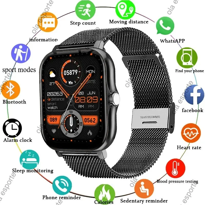 New Smart Watch For Men Women Sports Fitness Watches Full Touch Custom Dial Smart Watch Bluetooth Calls Sleep Heart Rate Monitor