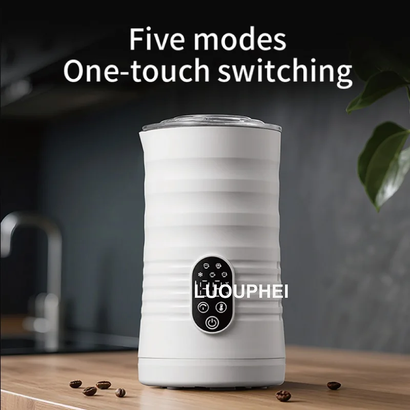 110V/220V 5-in-1 Electric Milk Beater Hot & Cold Multifunctional Milk Frother Latte Cappuccino Chocolate Auto Milk Frother Mixer