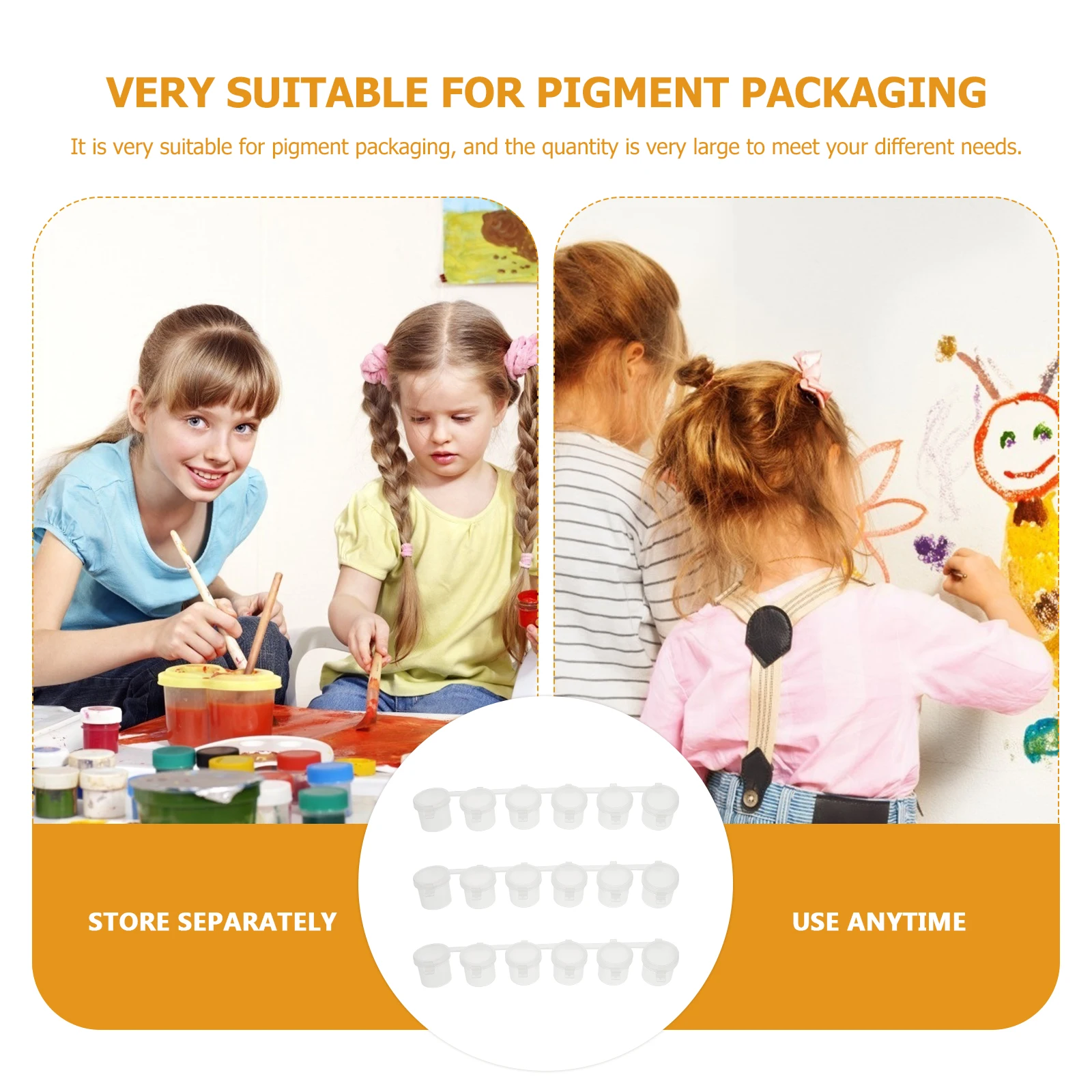

20pcs 10ml Plastic Storage Containers with Lids Mini Paint Pots for Pigments Cosmetics Powder