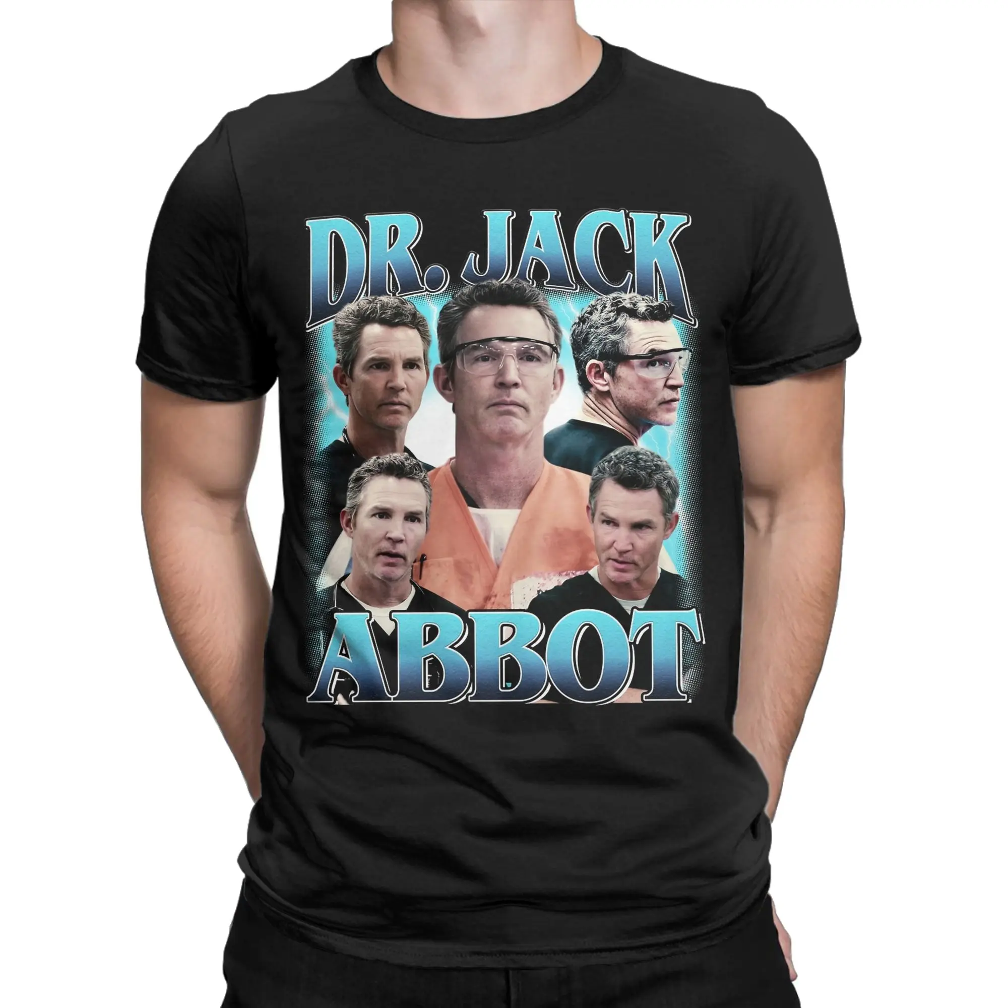 90s Retro Dr. Jack Abbot Doctor The Pitt Tv Show T-Shirts Men Pure Cotton Tees Round Collar Short Sleeve T Shirt Plus Size Tops