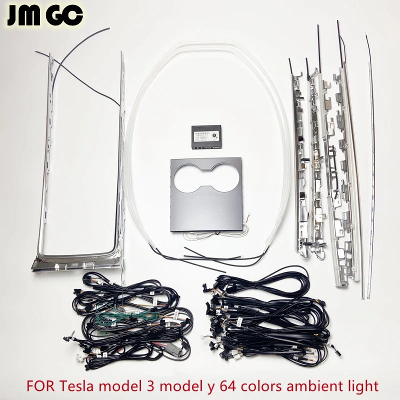 

Car LED lights for Tesla model 3 model y 64 colors original ambient light auto accessories interior upgrade atmosphere