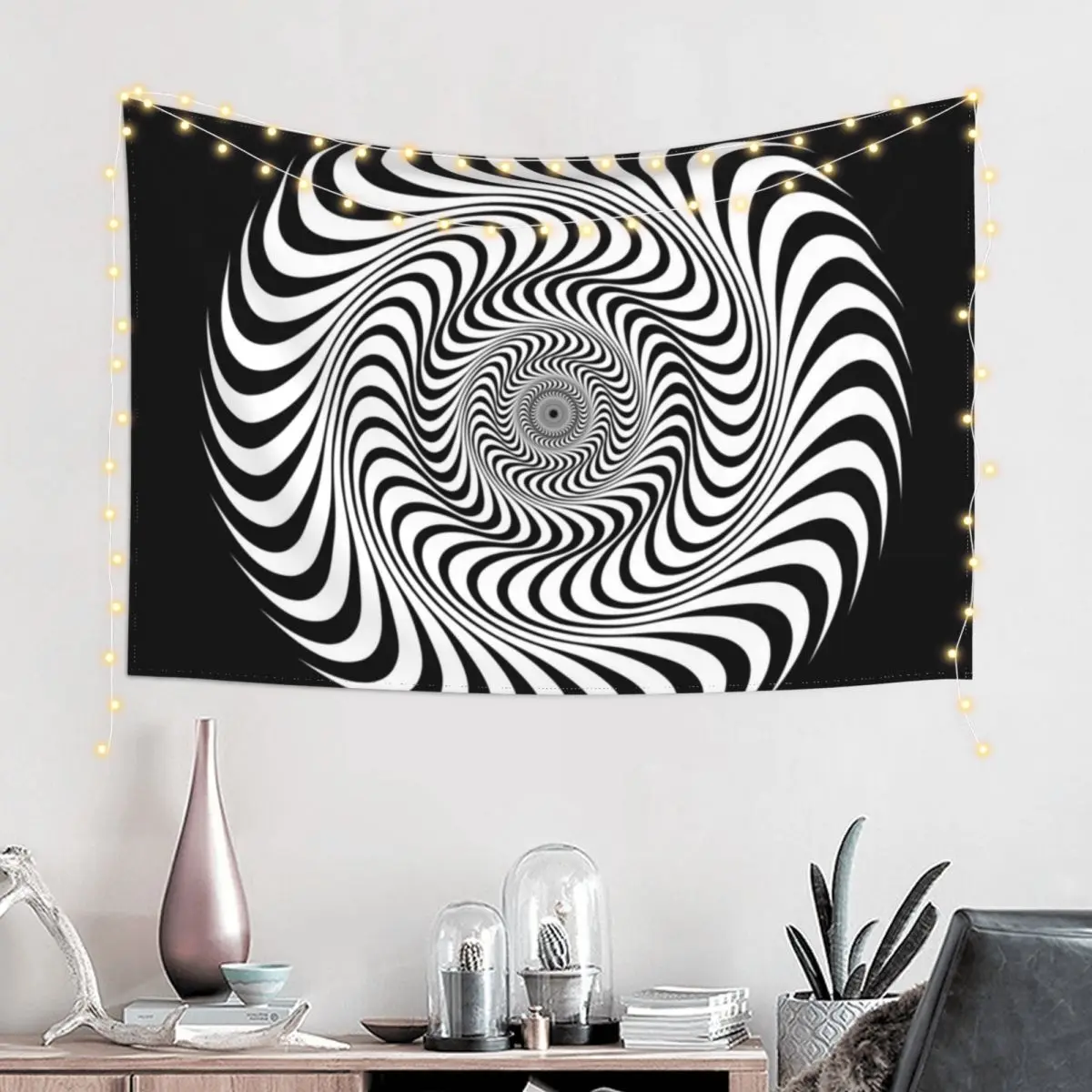 23FA016 - Tekno 23 spiral art Tapestry Anime Decor Tapete For The Wall Decoration Wall Tapestry