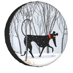 Winter Hound Spare Tire Cover Greyhound Whippet Sighthound Dog 4x4 Car Wheel Protectors Accessories 14