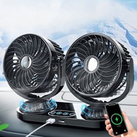 New! for 360° Rotatable Car Dual Head 12V/24V 3 Speed Wind USB Ventilator Truck Air Conditioning Auto Cooling Fan High-Quality