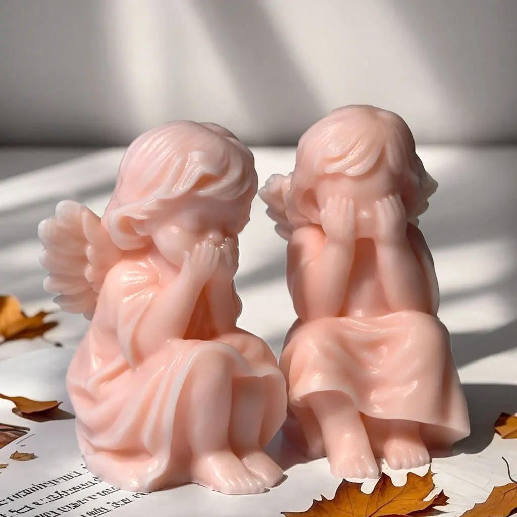

Angel Candle Mold Handmade Soap Epoxy Resin Mold Silicone Mould