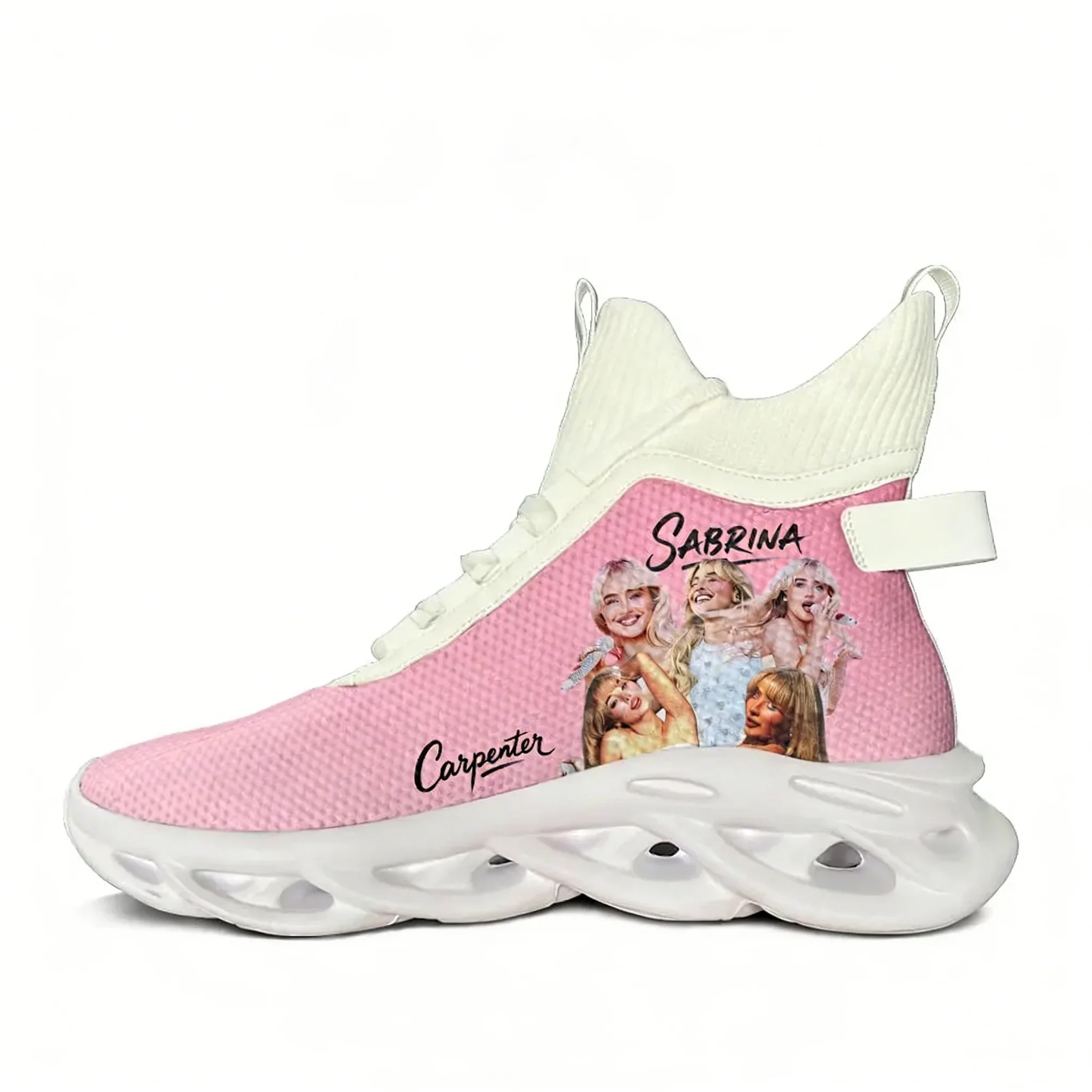Sabrina Carpenter High Top Running Shoes Mens Womens Casual Sneaker Pop Singer Mesh Footwear Custom Soft Elastic Sole Shoe White