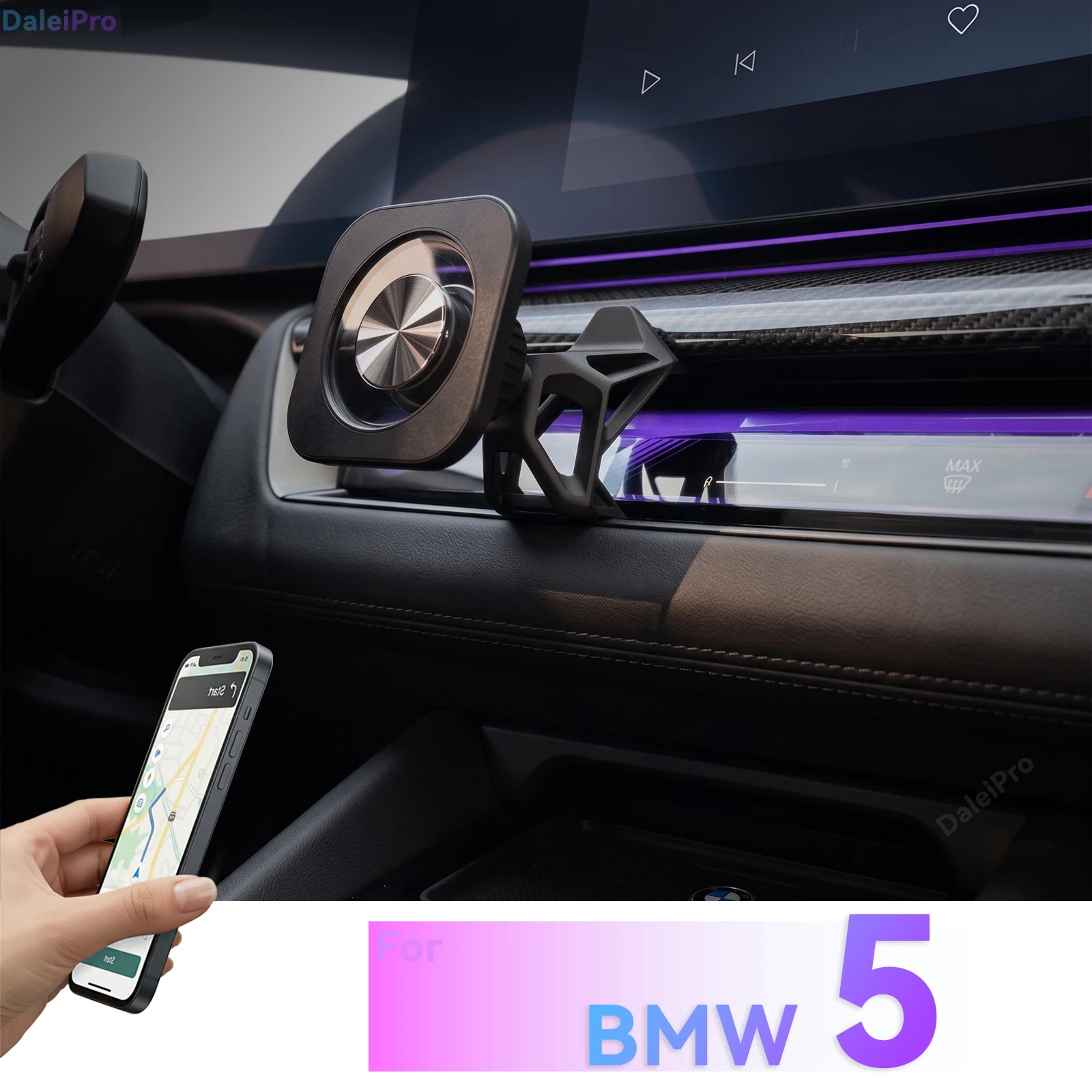 For BMW 5 Series G60 i5 2024 2025 2026 Car Phone Holder,Vehicle-Specific Replaceable Car Dashboard Fixed Phone Base Accessories