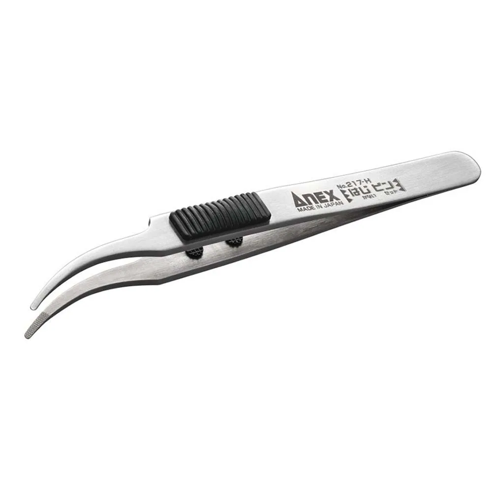 anex-217-h-eagle-curved-round-tip-tweezers-stainless-steel-anti-slip-design-for-jewelry-watch-repair-micro-component-handling