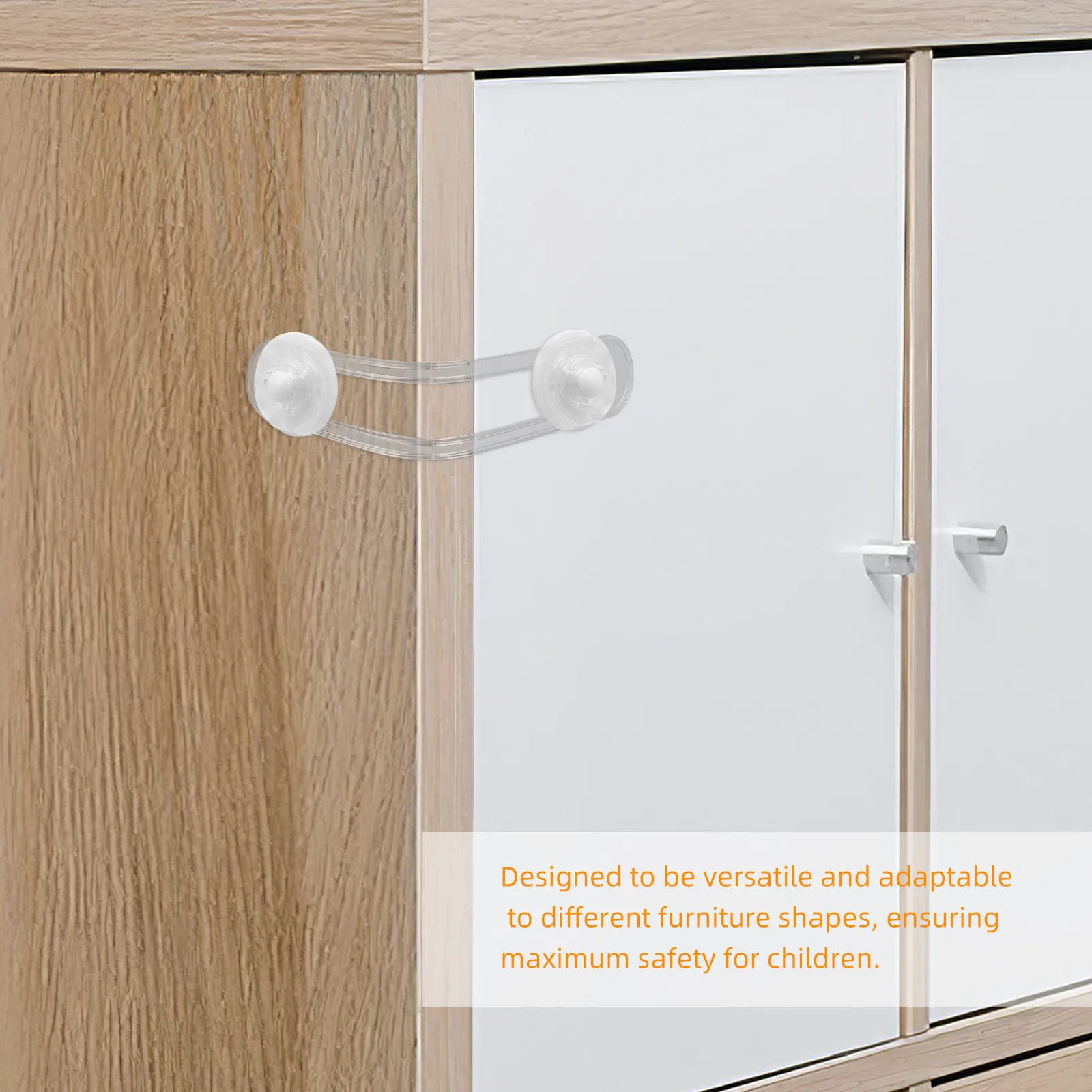 

4Pcs Transparent Anti Pinch Childproof Safety Lock Flexible Drawer Locks Refrigerator Locks for Baby Freezer Door Lock