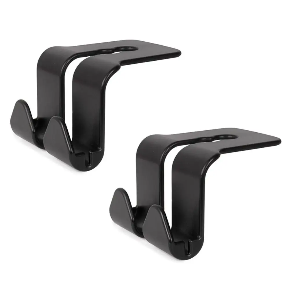2 Pcs Double Head Car Rear Seat Hook Universal Car Interior Hanging Organizer Multi-function Auto Accessories Handbag Bracket image 3