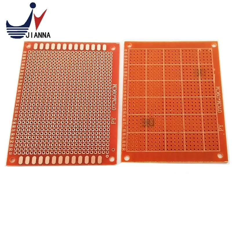 5pcs 7x9 7*9cm Single Side Prototype PCB Breadboard Universal Board Experimental Bakelite Copper Plate Circuirt Board Yellow