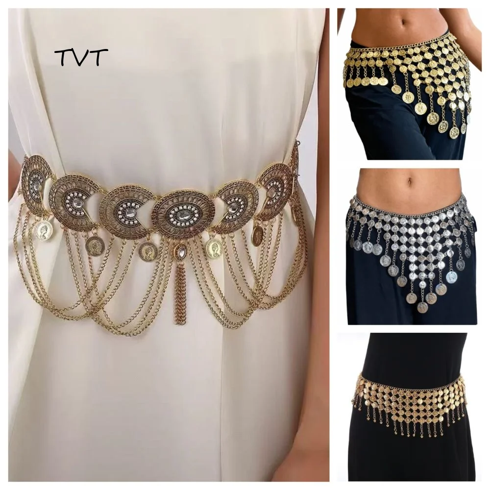 Belt Vintage Belly Dance Scarf Creative Bohemia Belly Chain Tassel Ethnic Dance Belt Dance