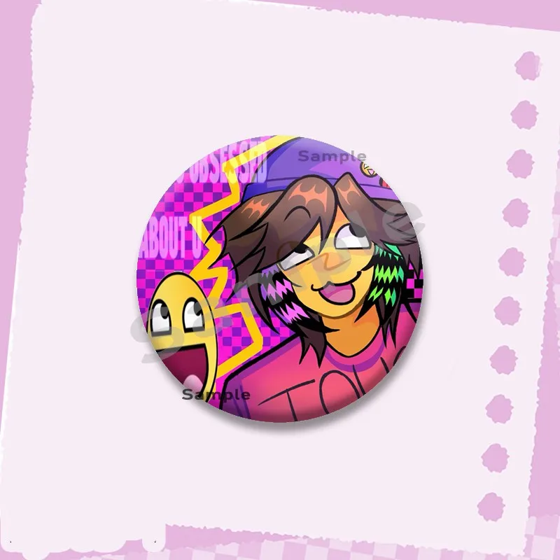 Rawr Xd Ästhetische Emaille-Pins Y2K Lustige Cartoon-Figuren Abzeichen Modeschmuck Accessoires Runde Snap-in Brosche für Rucksack – Detail 9