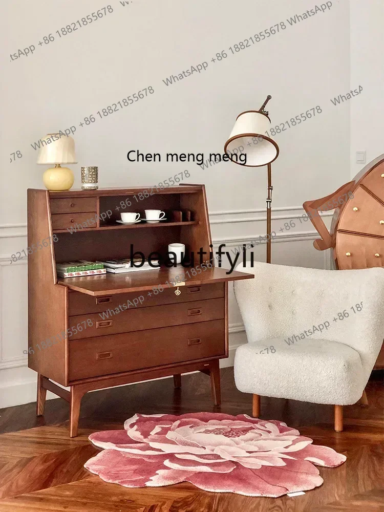 

2003 Ruonai "Churchill series" imported multi-purpose desk British medieval ash wood bookcase storage cabinet