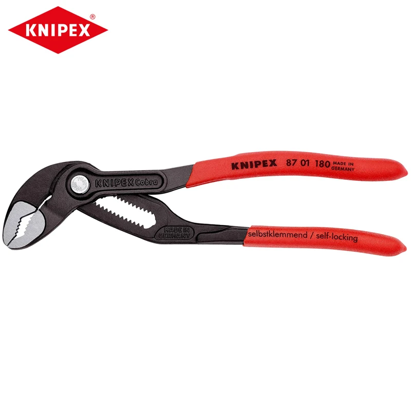 

KNIPEX 87 01 180 7-1/4-Inch Cobra Pliers 8701180 Water Pump Plier Jaw Size Setting