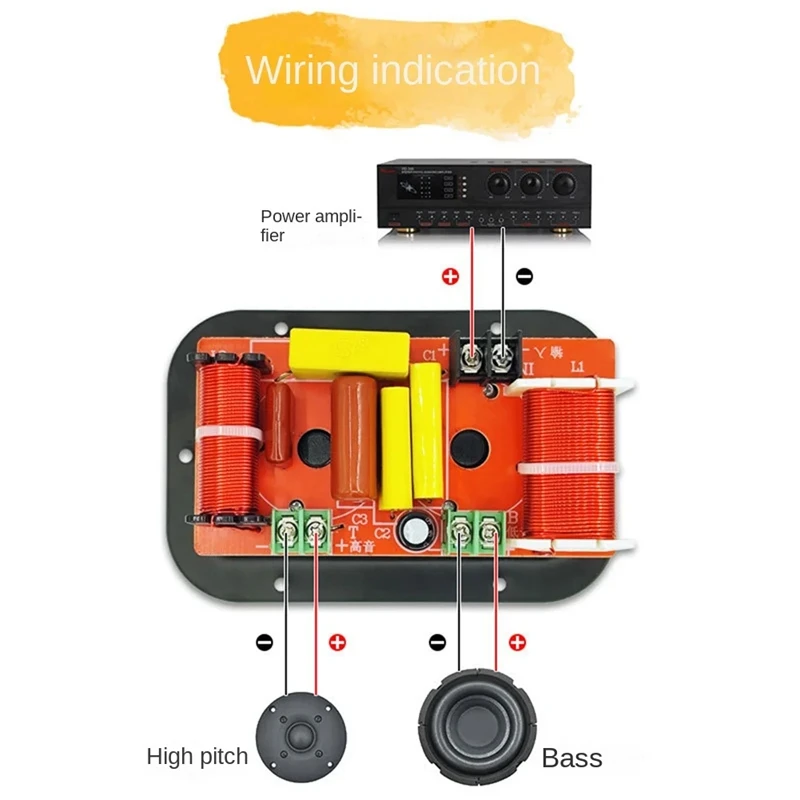 2 cara 350W Speaker Treble + pembagi frekuensi Bass filter Speaker Crossover DIY untuk teater rumah mudah dipasang mudah digunakan