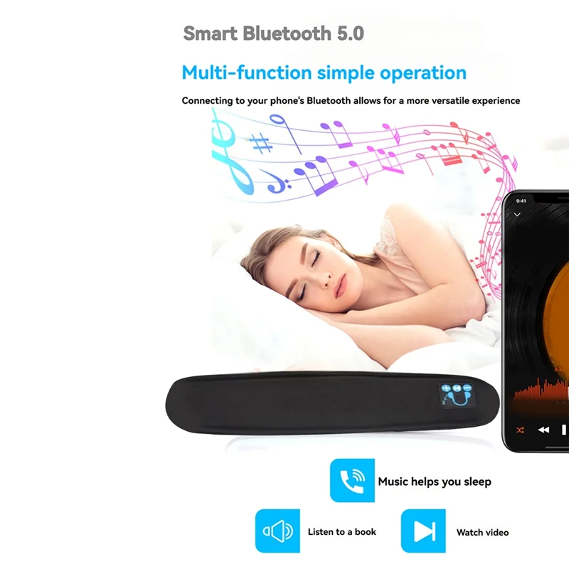 FFYY-Under Pillow Sleep Aid Bluetooth Speaker Portable Bone Conduction Stereo Surround Soundbar Wireless Music Box