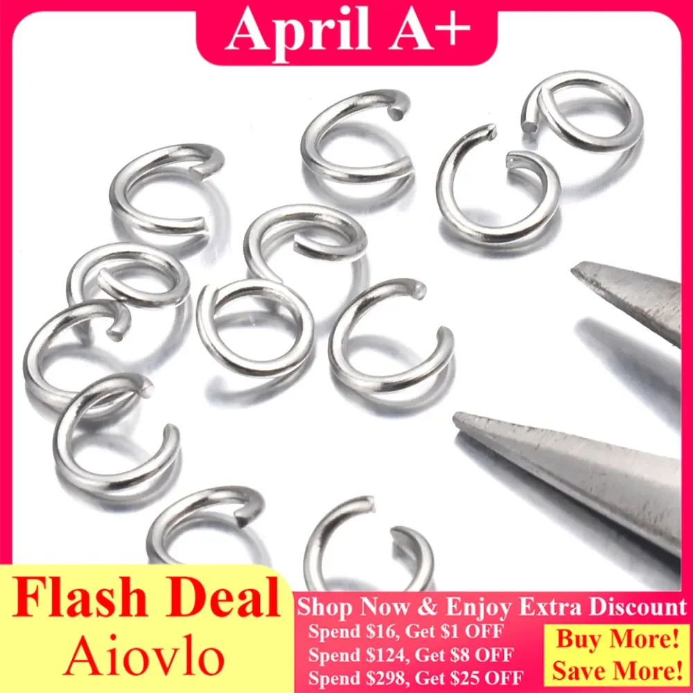200 개/몫 3/4/5/6/7/8/10mm 스테인레스 스틸 DIY 쥬얼리 결과 오픈 단일 루프 점프 링 & 쥬얼리 만들기위한 분할 링 title=200 개/몫 3/4/5/6/7/8/10mm 스테인레스 스틸 DIY 쥬얼리 결과 오픈 단일 루프 점프 링 & 쥬얼리 만들기위한 분할 링