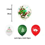 Merry Christmas Balloon Garland Kit Red Green Gold Latex Balloons Snowman Santa Foil Balloon Set Xmas New Year Home Indoor Outdoor Party Backdrop Decor Supplies