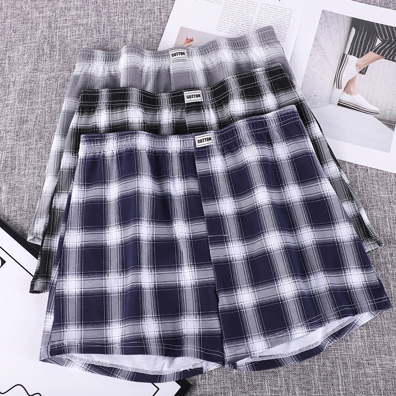 

3-Pack Men's Plaid Boxer Briefs | 100% Cotton Breathable Comfortable Underwear for Young Men, Sport & Daily Wear