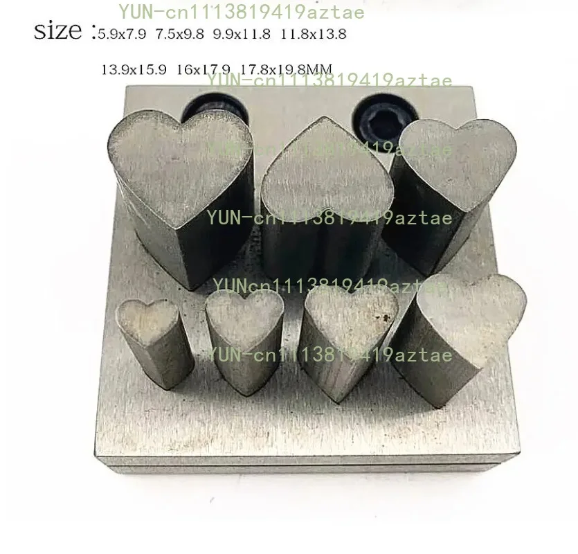 1Set Jewelry Metal Sheet Punching Mold Set, Multi‑Shape Forming Jig for Cross Star Oval Triangle Heart Pattern Craft Processing