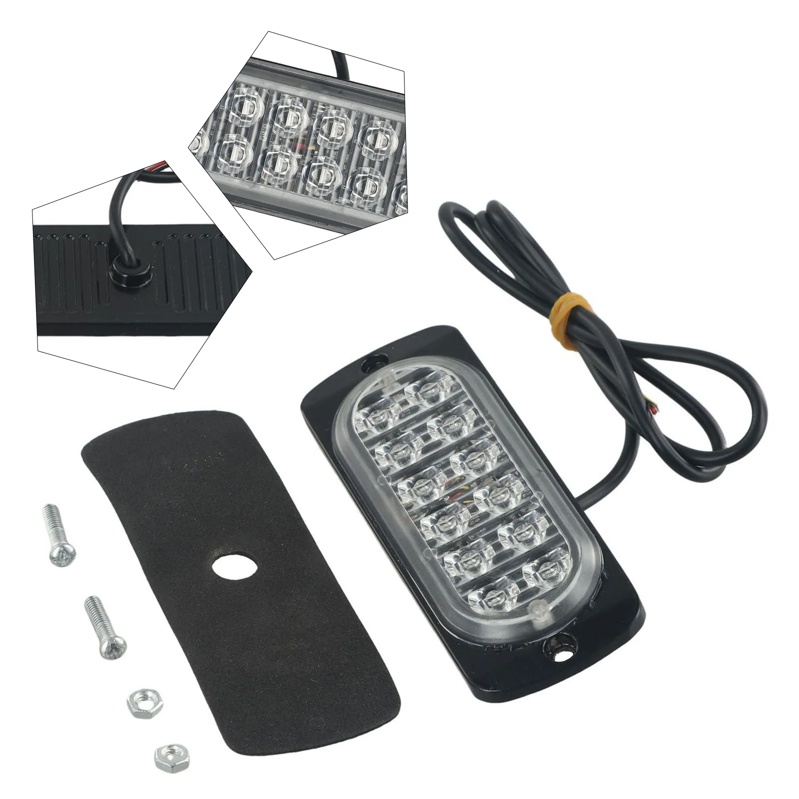 

Bar Flash Light Beacon Car Flashing Hazard Lamp Red Truck 12LED 12V-24V Accessories 1pc 6000-7000K Part Practical